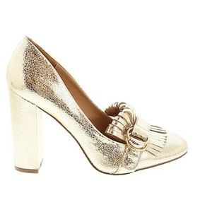 Shoe Dazzle Gold Metallic heel